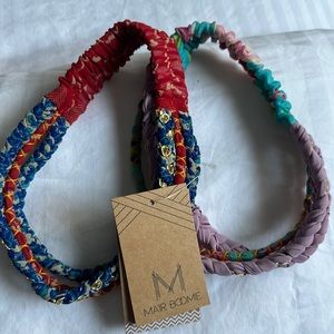 2 multi colored head bands